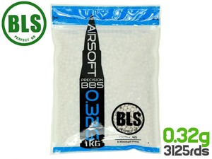 BLS-P-032W1KG　BLS Precision 精密プラスティックBB弾 0.32g 3125発(1kg)