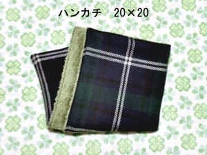 *1875* проверка * носовой платок *20×20.* двойной марля полотенце *handmade*