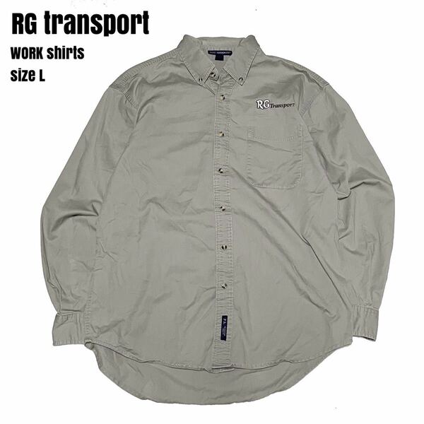 ＊6191 US古着　RG transport 企業物　ワークシャツ　長袖