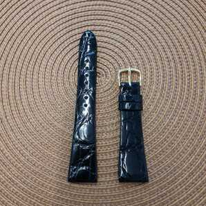 ワニ革 20㎜ 20ミリ バンド ベルト 黒色 ステンレス美錠 バネ棒付き ￥9,350(税込) の画像6