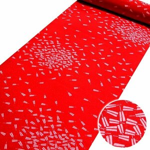 [ peace comfort shop ] #... fan pattern red color cloth silk casual stylish underskirt long kimono-like garment # undecorated fabric fine pattern pongee etc. 