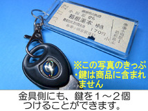 N0171／流山駅／総武流山電鉄・創立90周年記念／平成15年11月7日／本物の未使用B型稀少硬券（入場券）キーホルダー／23261_画像7