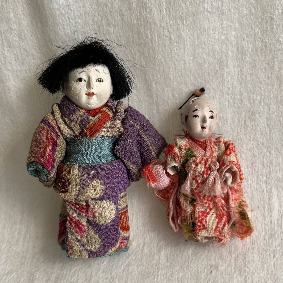 図録掲載品‼️ 明治時代の小さな抱き人形 豆抱き人形 市松人形-