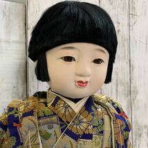 【長期保管品】特撰 いちまさん 男の子 15号 繁藏作 金蘭 市松人形 日本人形 袴姿_画像2