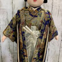 【長期保管品】特撰 いちまさん 男の子 15号 繁藏作 金蘭 市松人形 日本人形 袴姿_画像4