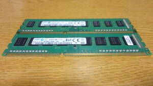 デスクトップPC用メモリー サムスン製 DDR3-1600（DDR3 PC3-12800U） 4G×2枚＝8G 中古動作品