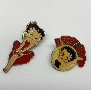 ★ BETTY BOOP ベティブープ ピンバッジ ピンズ ビンテージ 2個 USA製？