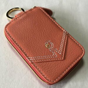  free shipping * anonymity delivery! new goods! Roberta di Camerino | mountain sheep leather key case * pass case * card storage ( orange 