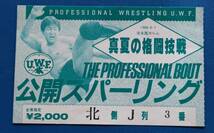 U.M.F.プロレスチケット半券　真夏の格闘技戦　THE PROFESSIONAL BOUT 公開スパーリング　_画像1