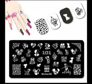  nails stamp plate MouTeen-095