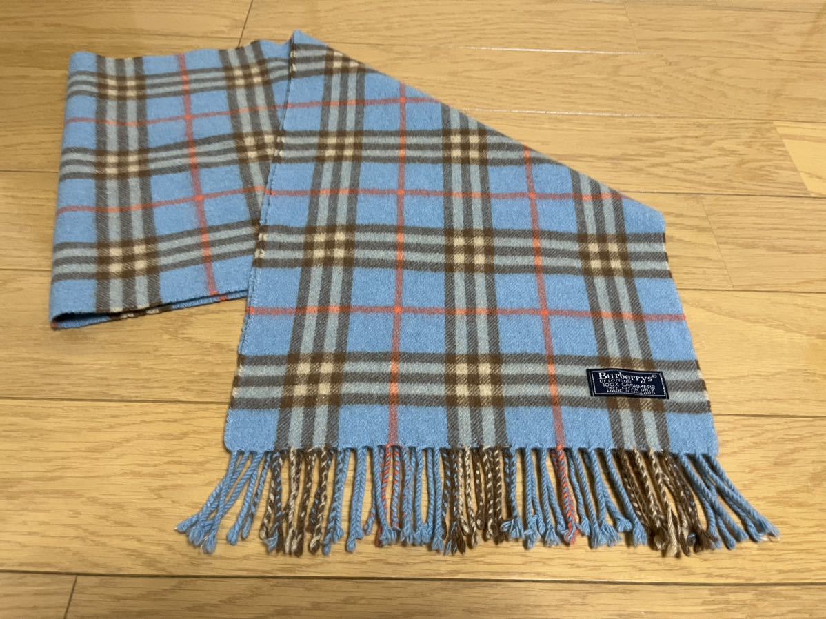 楽天 BURBERRY バーバリー マフラー カシミア100% カフェオレ系 美品