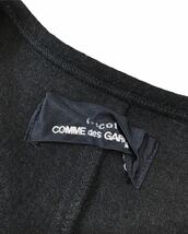 (D) 美品 tricot COMME des GARCONS トリココムデギャルソン 97AW 90s フリル装飾 ウール ロング ワンピース ブラック_画像4