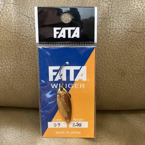 2.3g 30mm ファータ ウィンガー 新品 ゴールド ゴーセン FATA WINGER スプーン 管理釣り場 管釣り トラウト に