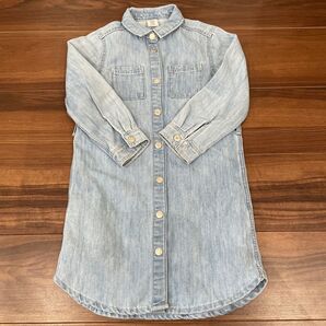 H &M デニムシャツワンピース 4〜5歳