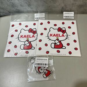 Неокрытый! Редкий ● Kimura Kaela x Hello Kitty Collaboration Goods Set/Acryle Key Holder/Sticker/Sanrio/Kitty