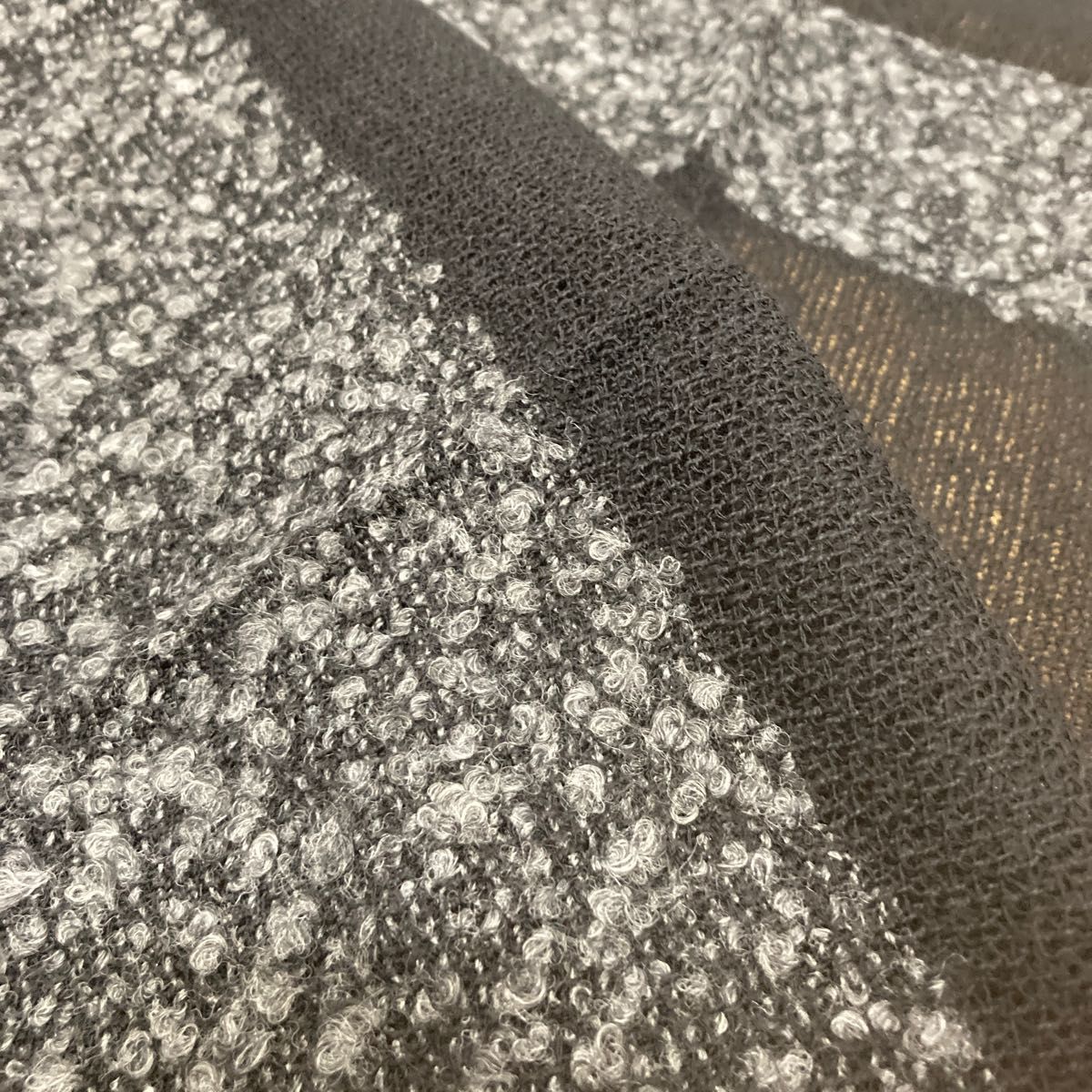 ダブルフェイスウールメルトン 黒/グリーン系チェック 135cm巾×10m