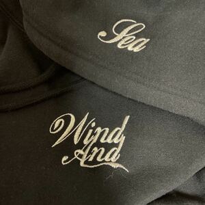 WIND AND SEA hoodie wind and sea 刺繍ロゴ パーカー size:M ウインダンシー　windandsea