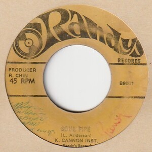 【EARLY REGGAE】Soul Pipe / King Cannon - Pop A Top / Andy Capp [Randy's (US)] ya159