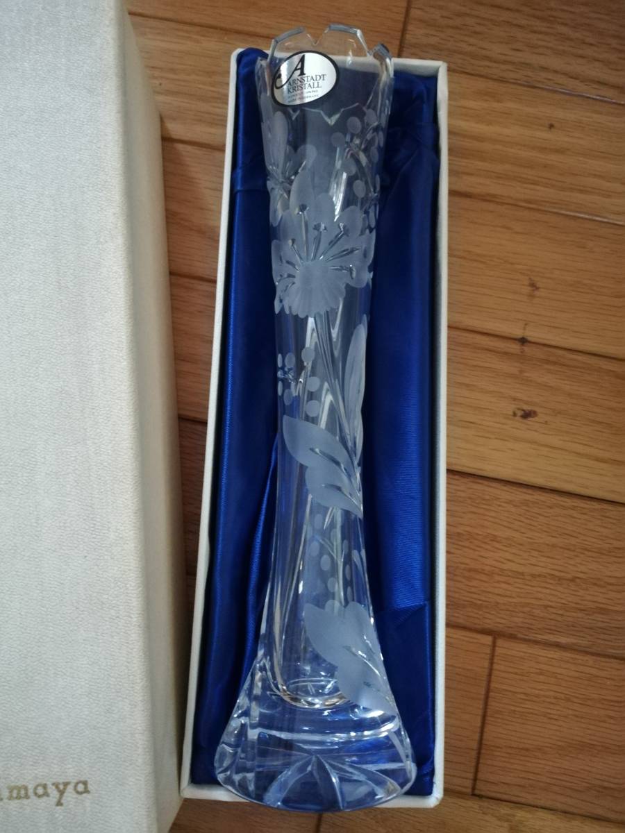 センチ ドイツ製ARNSTADT KRISTALL アルンシュタットクリスタル花瓶