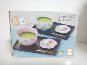 new goods unopened * charcoal .ko... tea utensils set pink *. bowl . plate flower see Sakura 