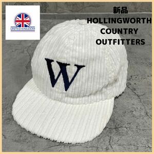 新品定価7590円 HOLLINGWORTH COUNTRY OUTFITTERS ホリングワース 帽子 キャップ コーデュロイ JOURNAL STANDARD 英国製 ワーク 玉FL2297