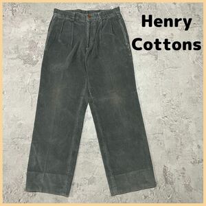 Henry Cottons ヘンリーコットンズ コーデュロイ パンツ ツータック レナウン 日本製 レトロ サイズ46 玉FL2354a ズボン