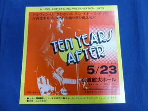 〇mc113 チラシ テン・イヤーズ・アフター TEN YEARS AFTER 1973年5月23日 日本武道館公演・コンサート / 立川直樹 / フライヤー