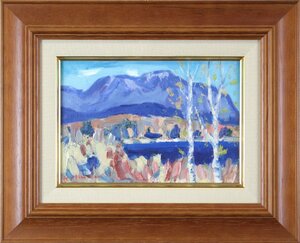 Art hand Auction Artist unknown Lake Nojiri Oil painting - Hokkaido Gallery, Painting, Oil painting, Nature, Landscape painting