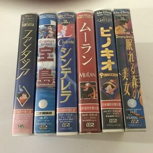 AN23-094 ジャンク扱い 中古 VHS ビデオ アニメ ディズニー いろいろ 6本 セット 一式 まとめ 大量 まとめて 動作未確認