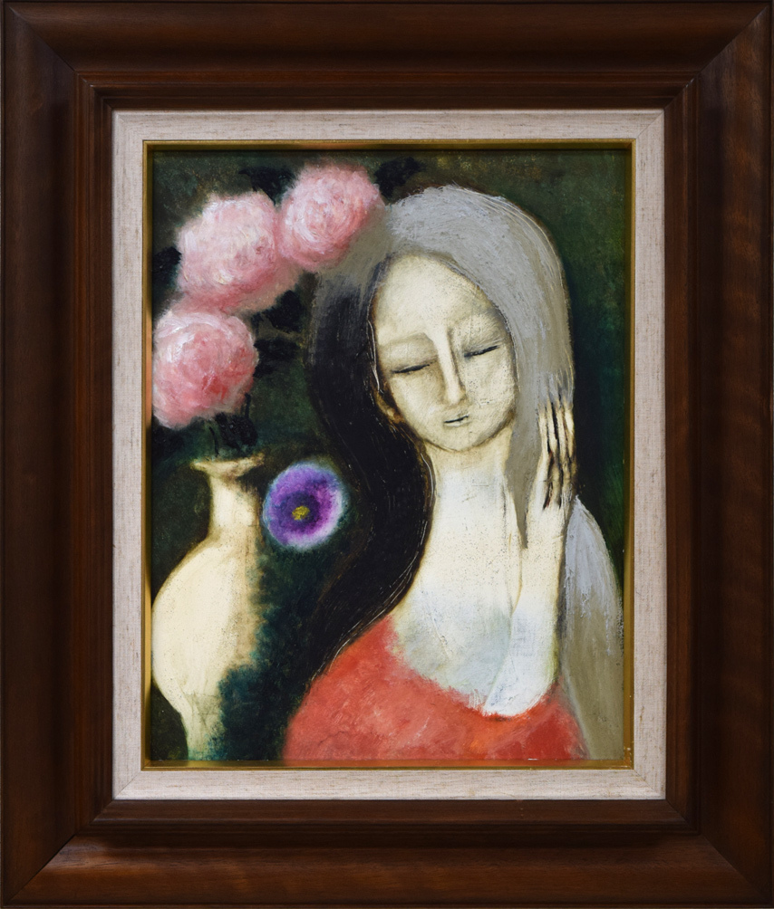 八代亜紀 絵画 笹ゆり-