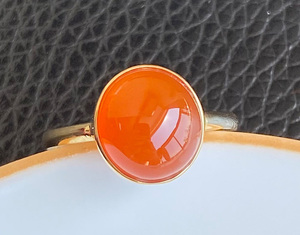 K18YG yellow gold red onyx 18 gold ring ring circle .kaboshon red onyx ~ 8 number 9 number 10 number 11 number 12 number 13 number 14 number ~