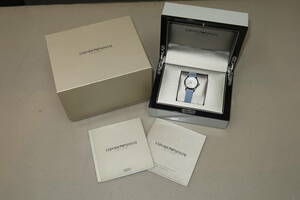 ^v unused Emporio Armani EMPORIO ARMANI 12P diamond lady's quartz wristwatch ^V