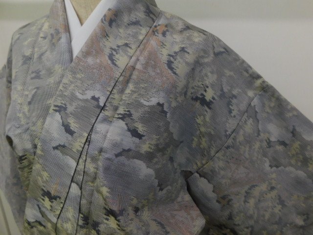 2022SUMMER/AUTUMN新作 白大島紬 未使用 山並み東屋 九マルキカタス織