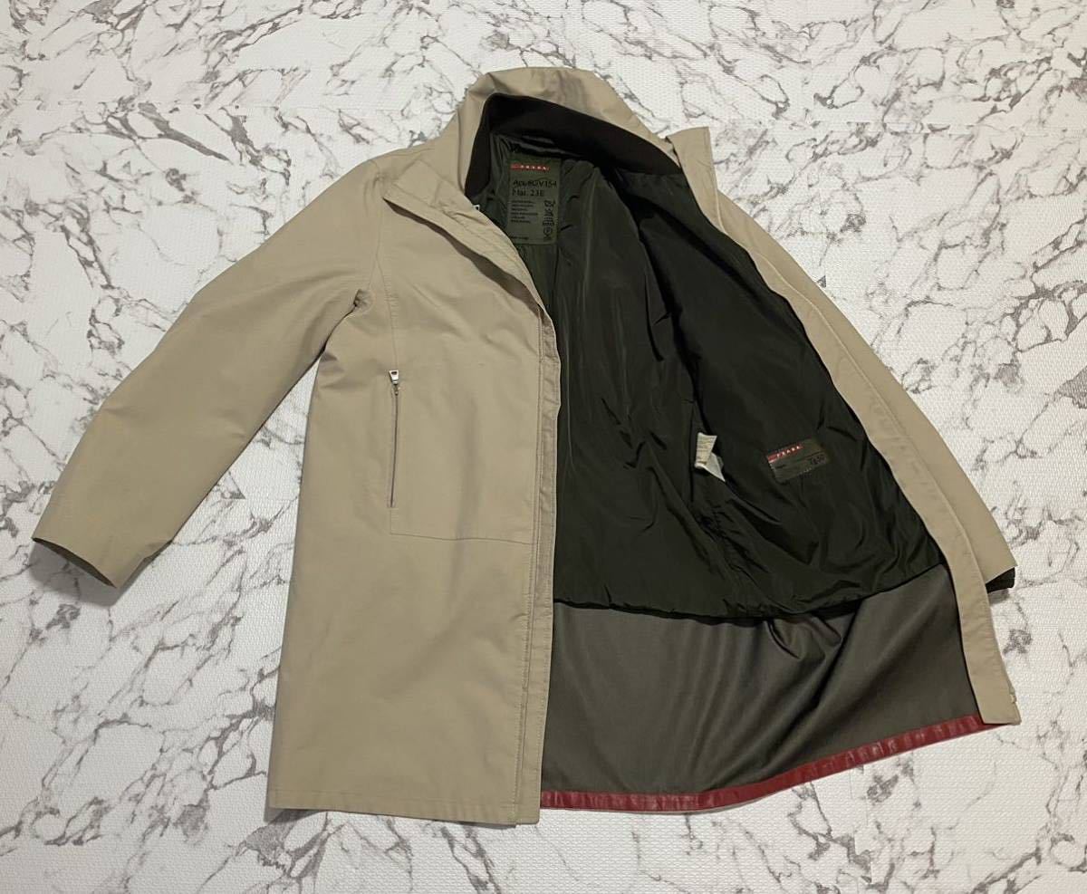 超高級】 PRADA プラダ ミドル丈 ナイロンコート ジャケット黒 44XL