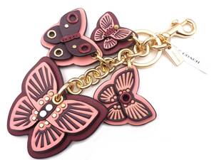 ape629*[COACH/ Coach ] butterfly butterfly bag charm / key holder 1674 unused storage goods key ring #mj013