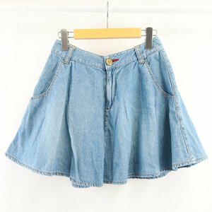 dazzlin American sweet casual ダズリン インディゴ デニム フレア ミニ スカート M ブルー 青 レディース PC1806-400