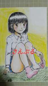 Art hand Auction Hand-drawn illustration girl, comics, anime goods, hand drawn illustration