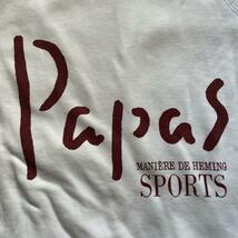 Papas SPORTS パパス 背面ビッグロゴ スウェット トレーナー 白 ホワイト スポーツ_画像8