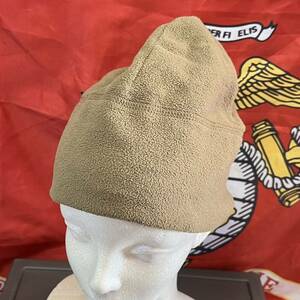 米軍海兵隊 実物 沖縄　USMC CAP マイクロ フリースキャップ ビーニー ニット帽 防寒　冬服(INV OP19)