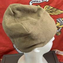 米軍海兵隊 実物 沖縄　USMC CAP マイクロ フリースキャップ ビーニー ニット帽 防寒　冬服(INV OP19)_画像4