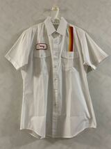Unitog ワークシャツ サイズ15-15 1/2 ユニトグ アメリカ製 ヴィンテージ 半袖シャツ USA製 ワッペン 古着_画像1