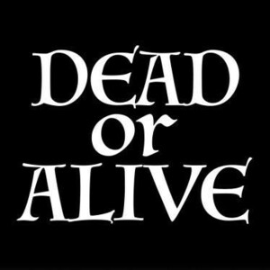 【全13色】カッティングステッカー「DEAD or ALIVE」横9cm◆生きるか死ぬか 生死を問わず 英語 指名手配 アメリカ 西部 かっこいい 車