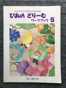 295　初級ピアノテキスト　はじめてピアノをならう子のために　ぴあの　どりーむ　ワークブック 5