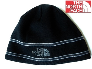 新品★ノース フェイス★ざっくりとした ブラック ニットキャップ★ビーニー BEANIE 黒★ロゴ刺繍★THE NORTH FACE★929