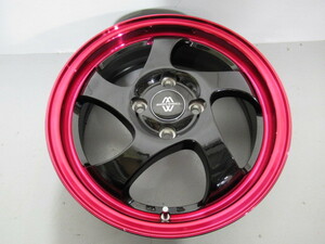 激安即決！MATRIX WHEELS DM-4 CR 15×5.0J 100-4H+45 67Φ 中古アルミホイール 1本 軽自動車全般 補修用 スペア 単品 社外ホイール