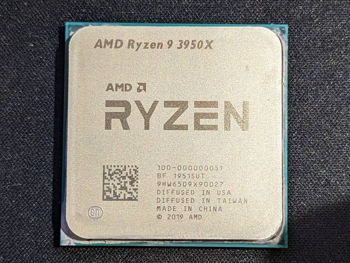 ★AMD Ryzen 9 5950X CPU デスクトッププロセッサー  100-100000059WOF/16コア/32スレッド/外箱・説明書付き/DDR4&1759900027 コンピュータ パーツ AMD