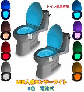  toilet toilet seat LED light person feeling sensor battery type 8 color colorful light energy conservation LED sensor light Rainbow [ free shipping ]