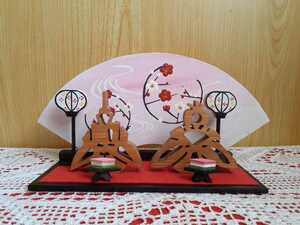 Art hand Auction Hina dolls (wooden art), season, Annual Events, Doll's Festival, Hina Dolls