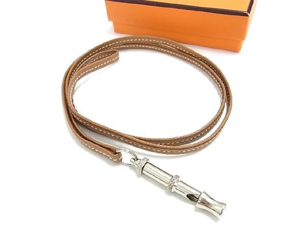 美品•未使用近】エルメス シフレ 犬笛 ネックレス 超音波ホイッスル