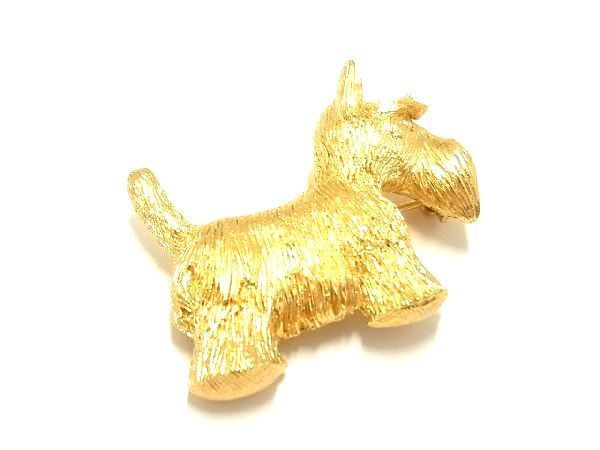 美品】クリスチャンディオール ミニチュアシュナウザー ゴールド